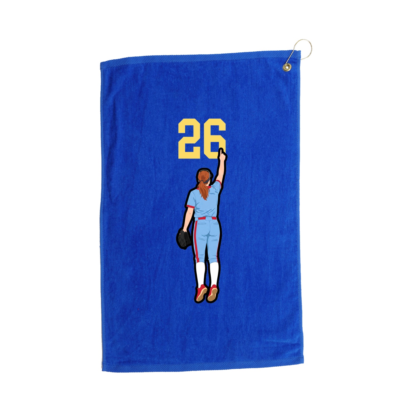 Golf Towel — Number Top in Royal