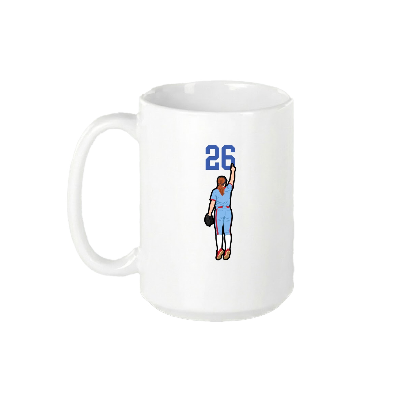 15oz Coffee Mug — Number Top in White