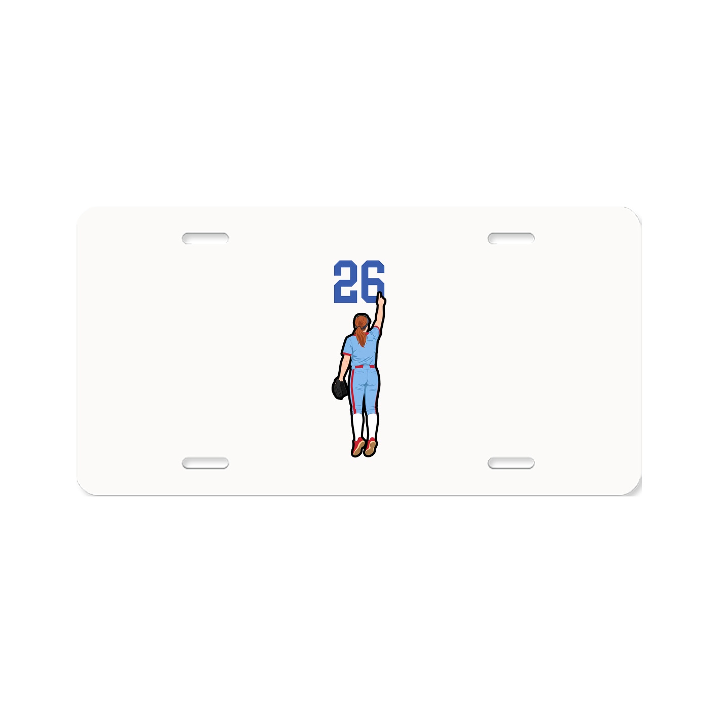 License Plate — Number Top in Classic