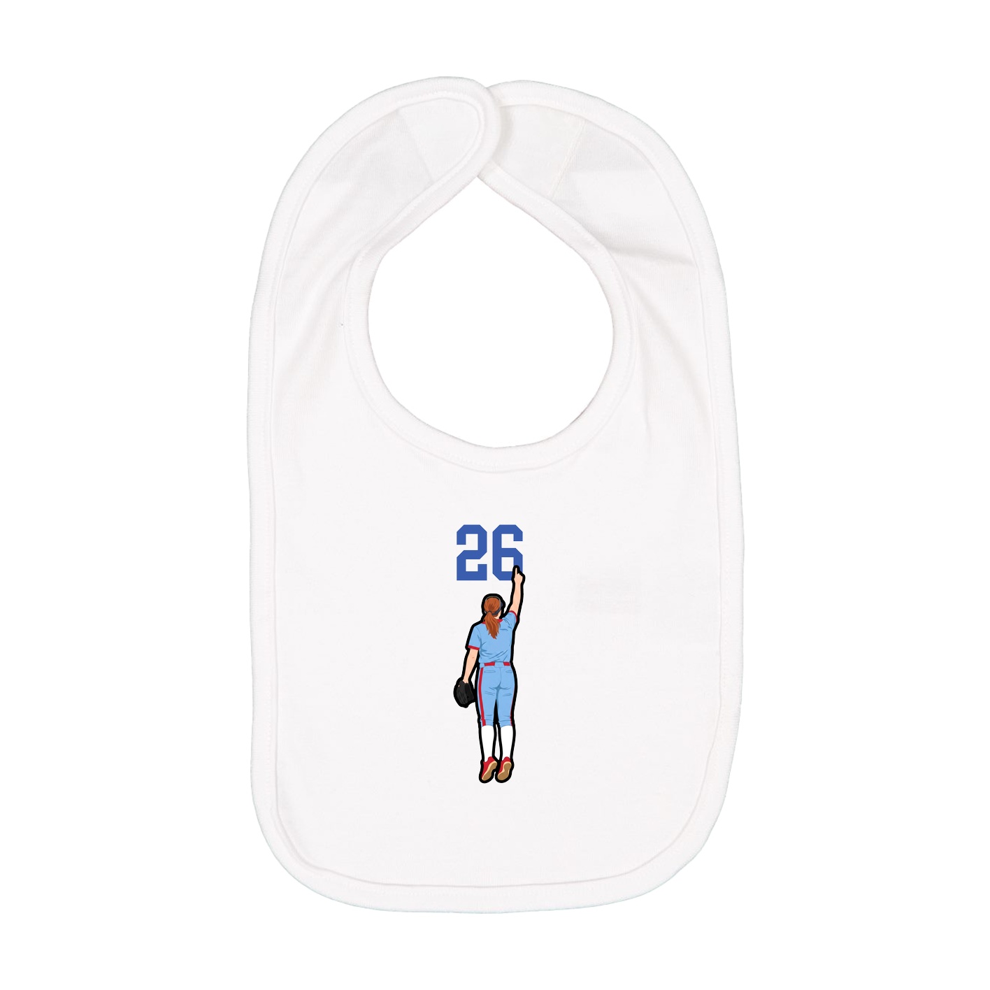 Infant Bib — Number Top in White