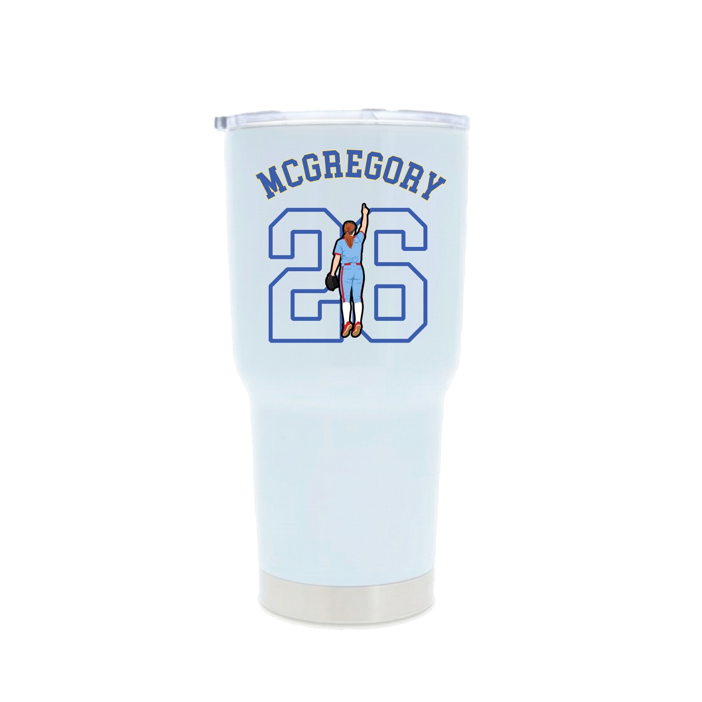 30oz Stainless Steel Tumbler — Shirsey Arch in White