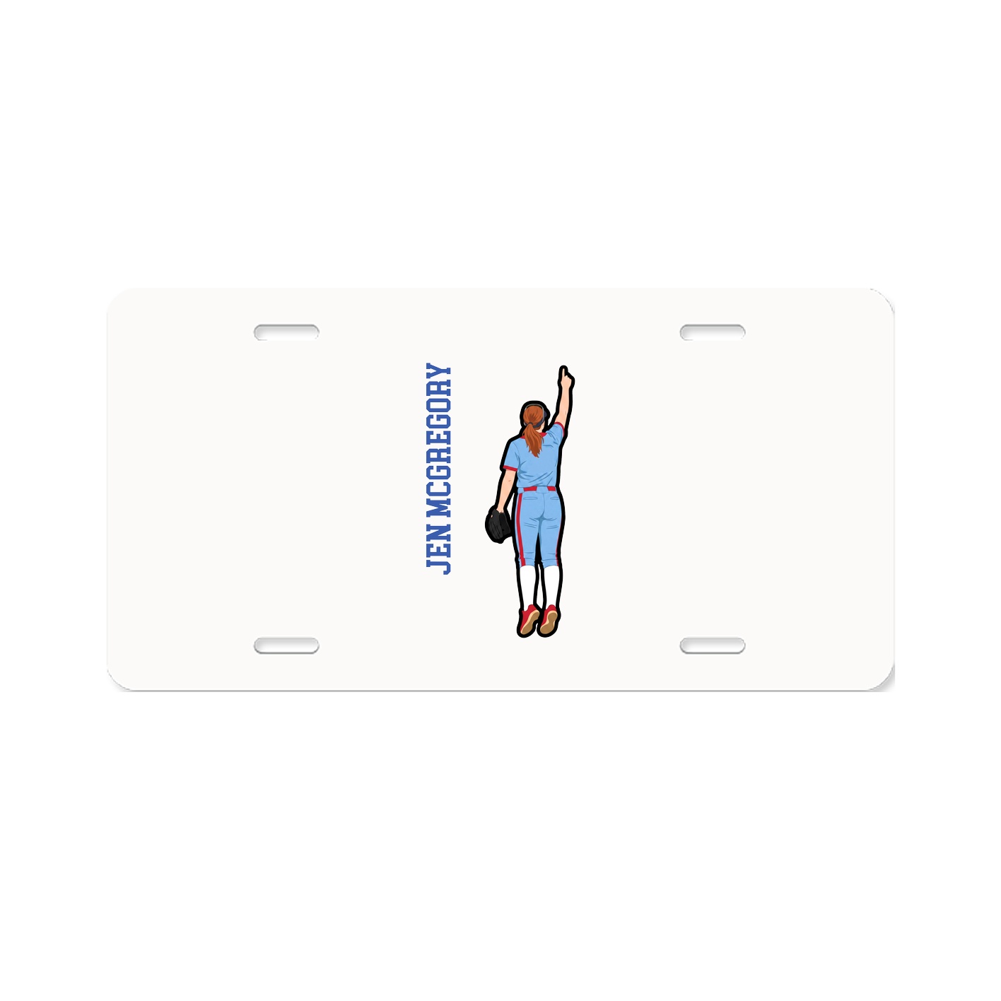 License Plate — Name Vertical in Classic