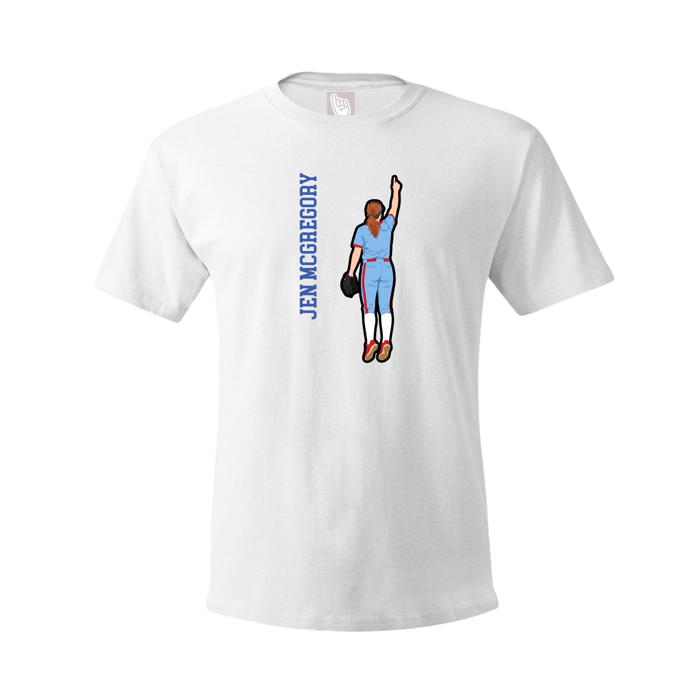 Tee — Name Vertical in White