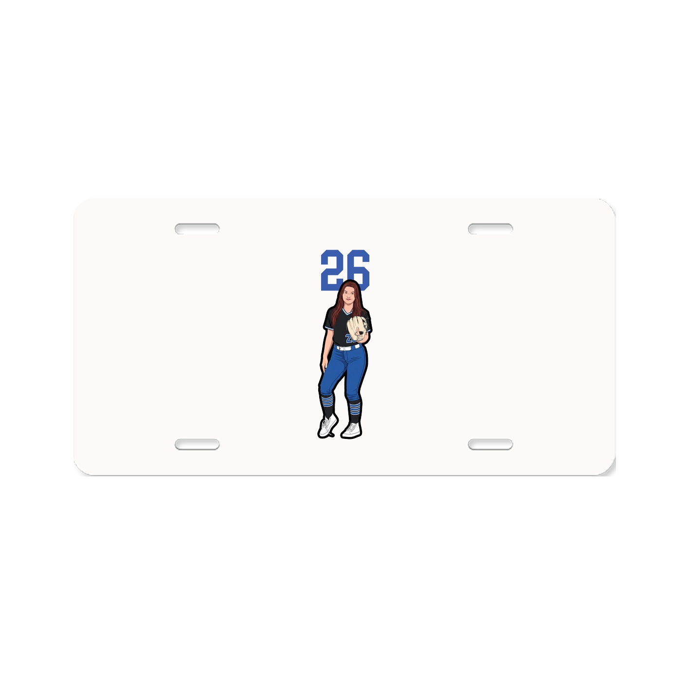 License Plate — Number Top in Classic
