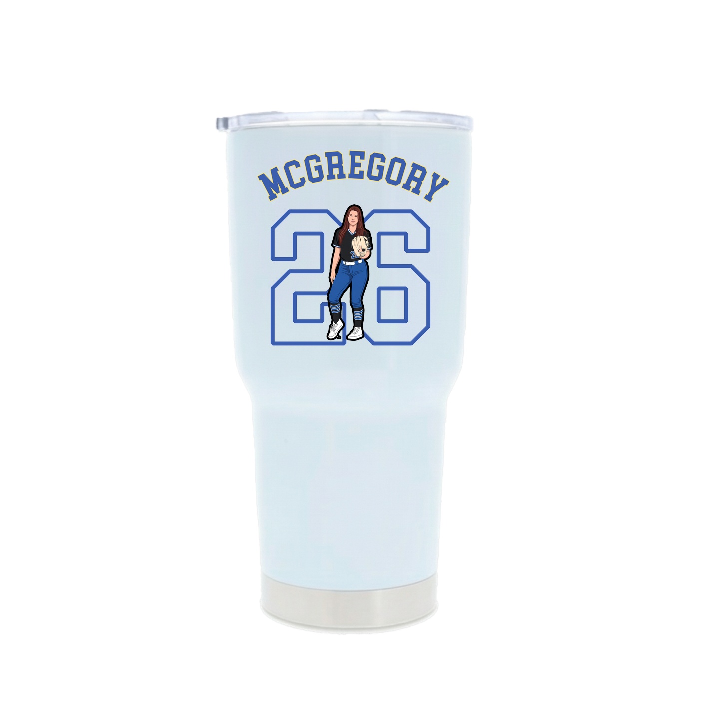30oz Stainless Steel Tumbler — Shirsey Arch in White