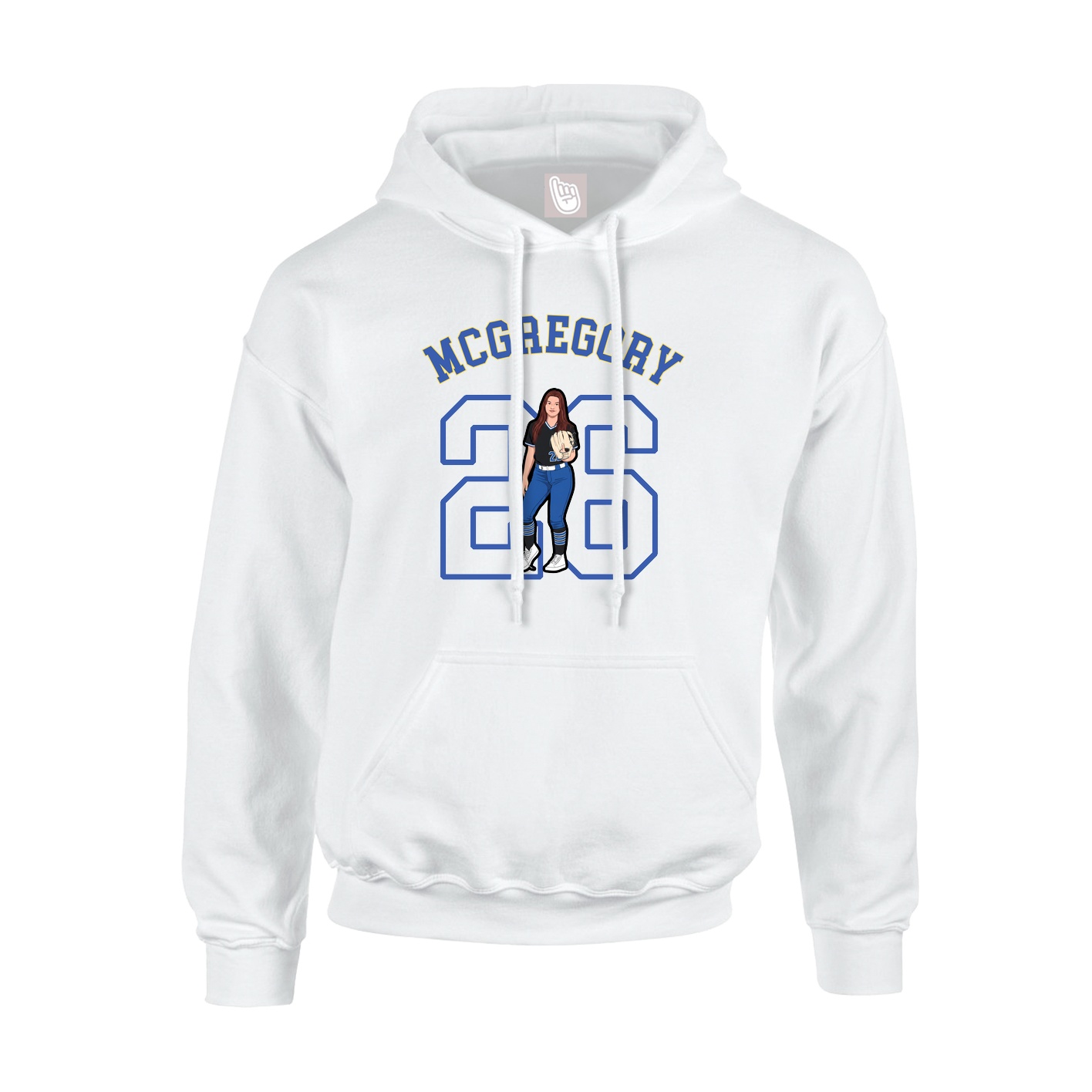 Hoodie — Shirsey Arch in White