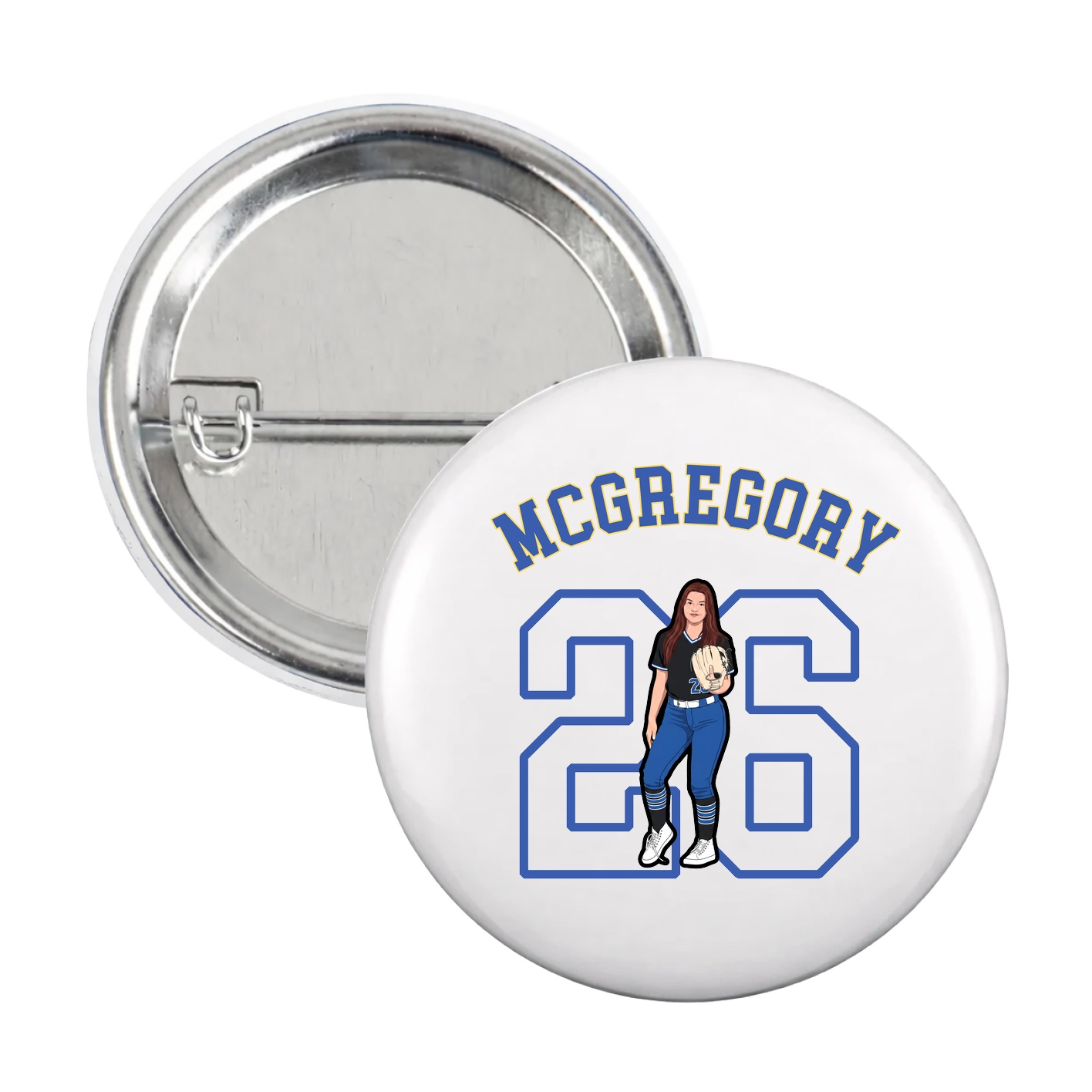 Game Day Button — Shirsey Arch in White