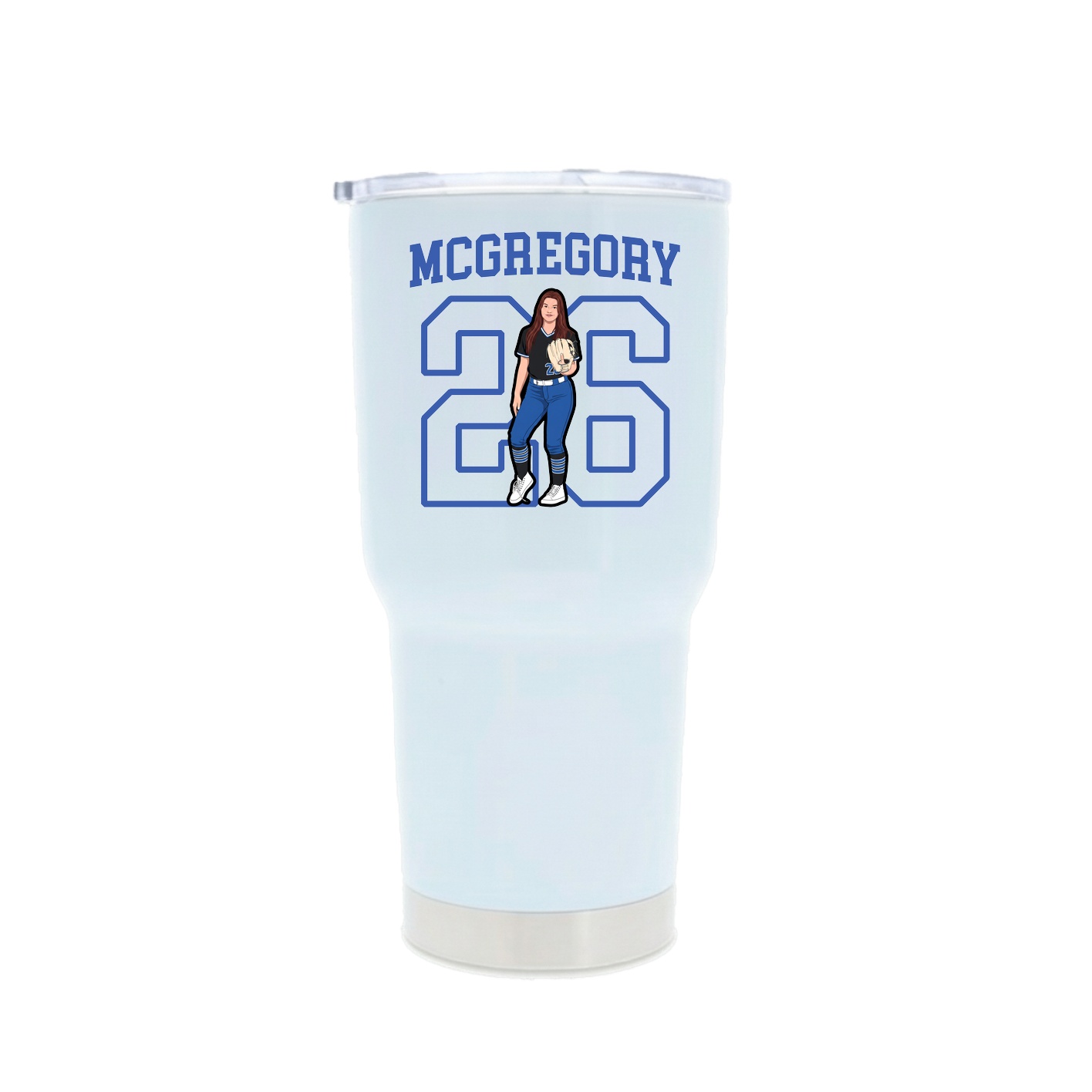 30oz Stainless Steel Tumbler — Shirsey in White