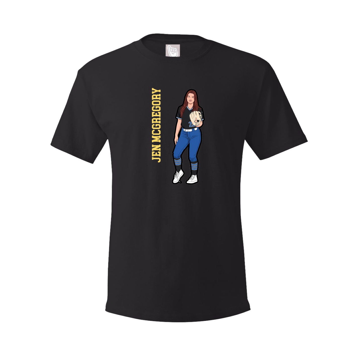 Tee — Name Vertical in Black