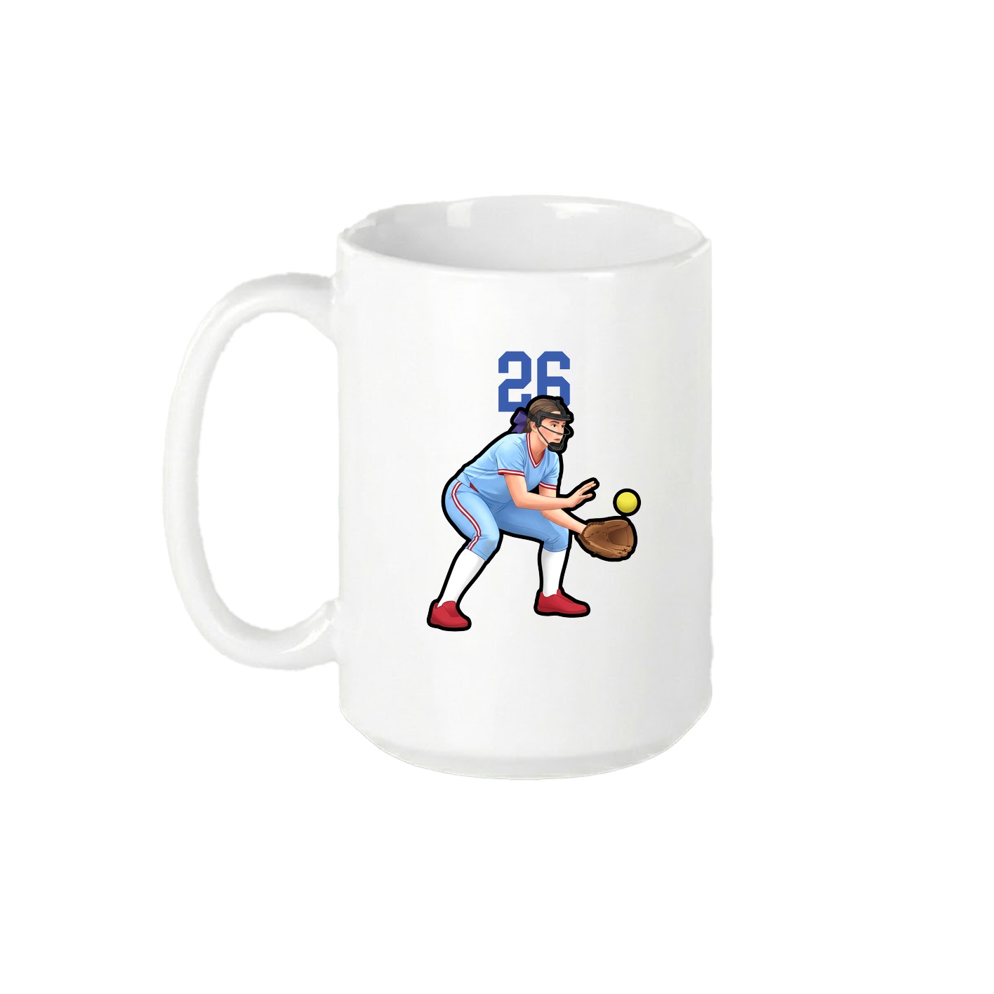 15oz Coffee Mug — Number Top in White