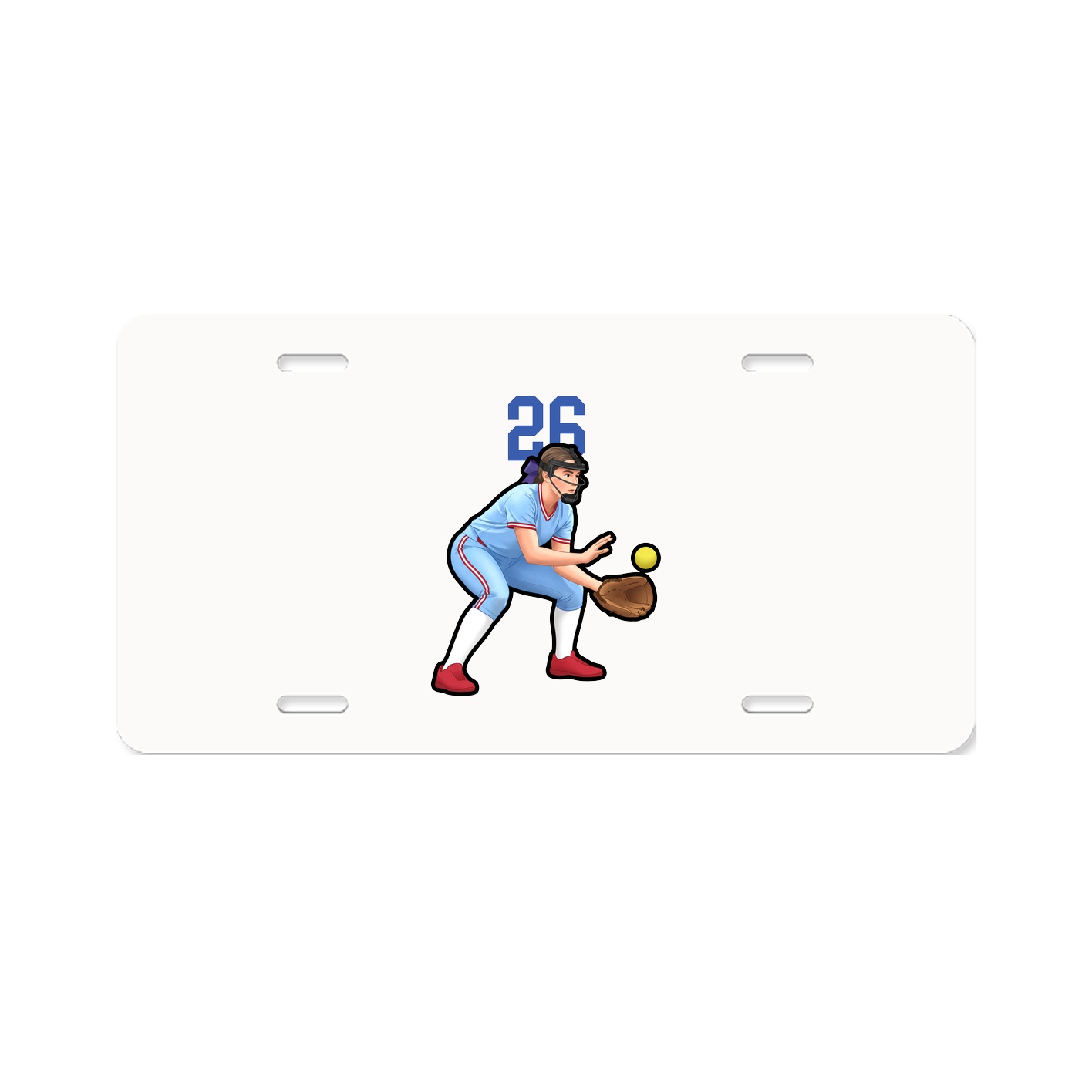 License Plate — Number Top in Classic