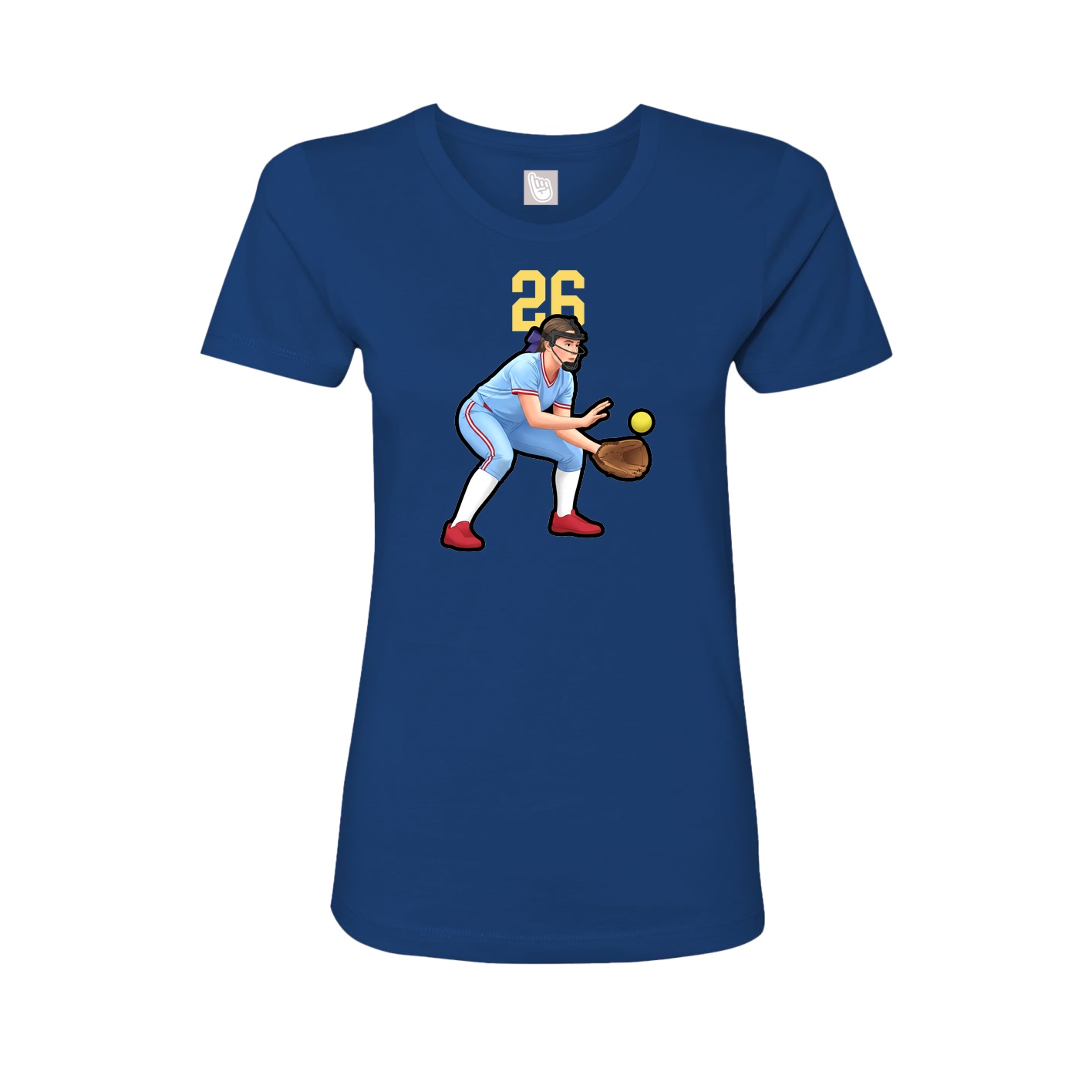 Womens Tee — Number Top in Royal
