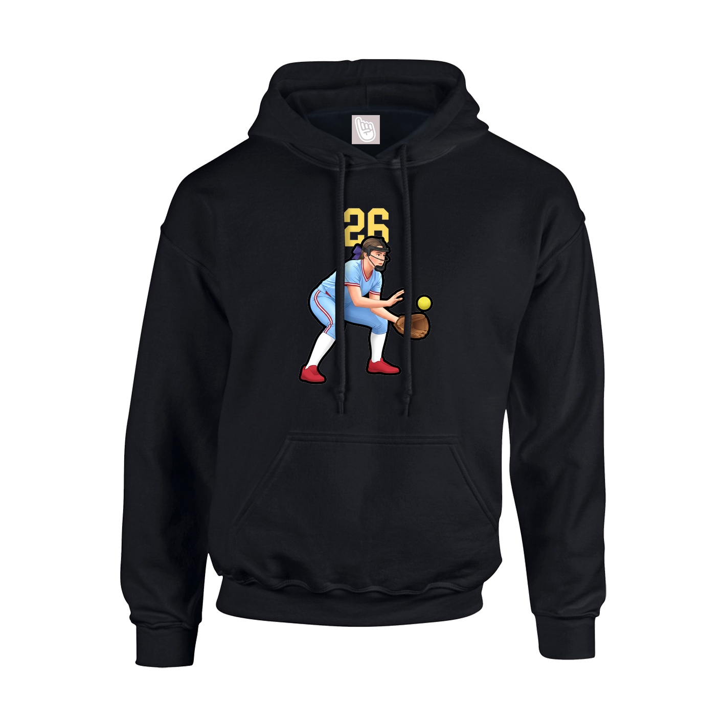 Youth Hoodie — Number Top in Black