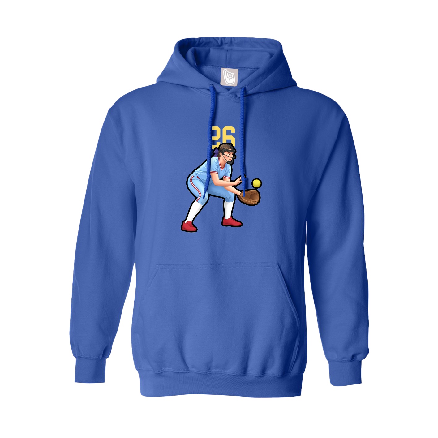 Youth Hoodie — Number Top in Royal