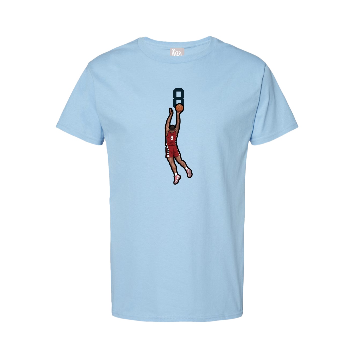 Tee — Number Top in Light Blue