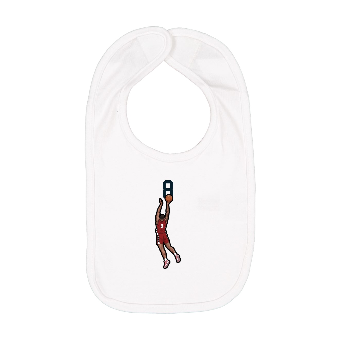Infant Bib — Number Top in White