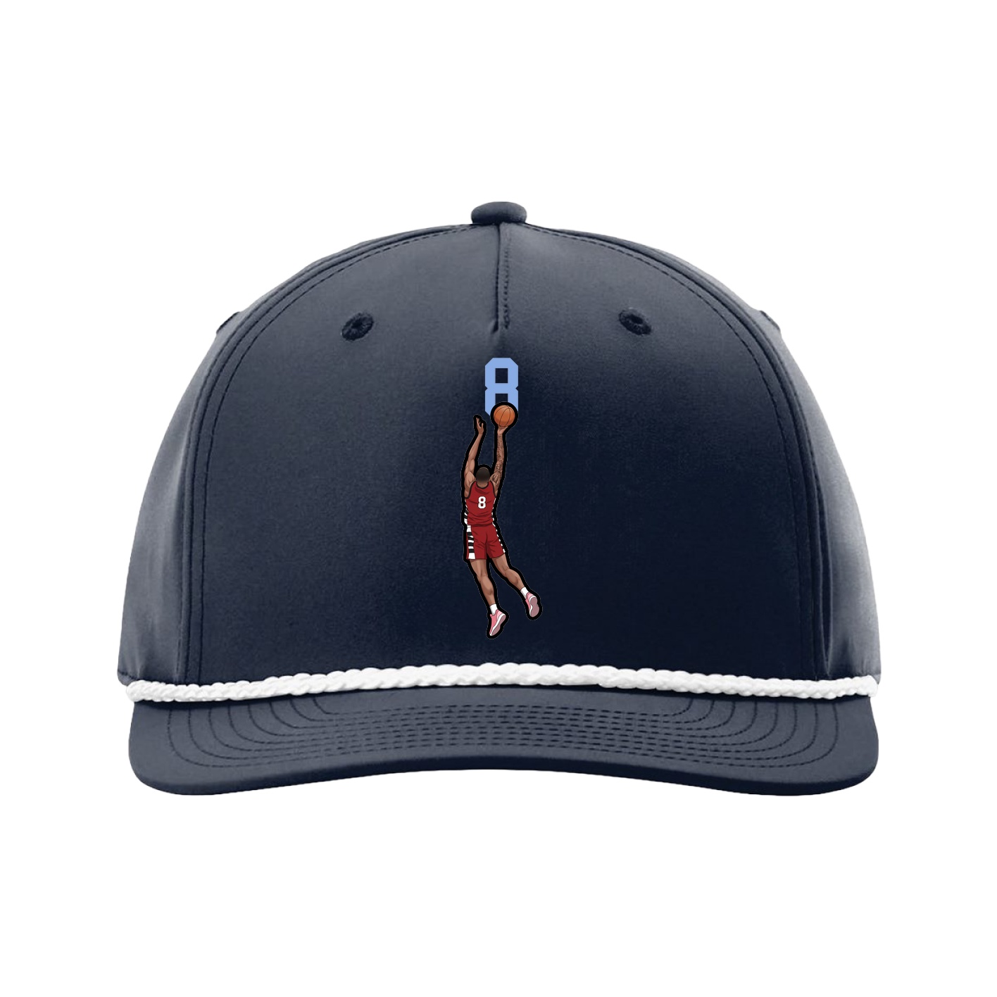 Five-Panel Classic Rope Cap — Number Top in Navy