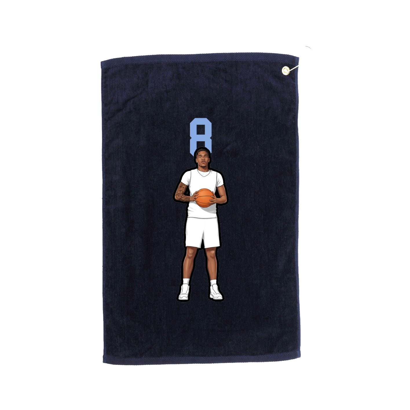 Golf Towel — Number Top in Navy