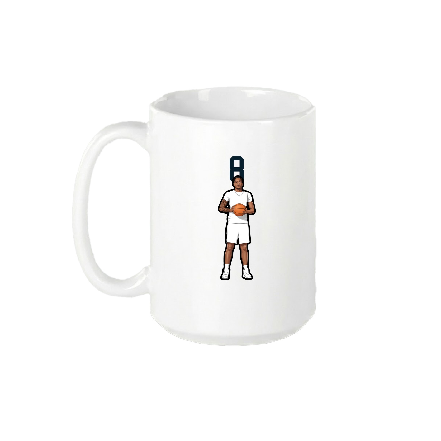 15oz Coffee Mug — Number Top in White