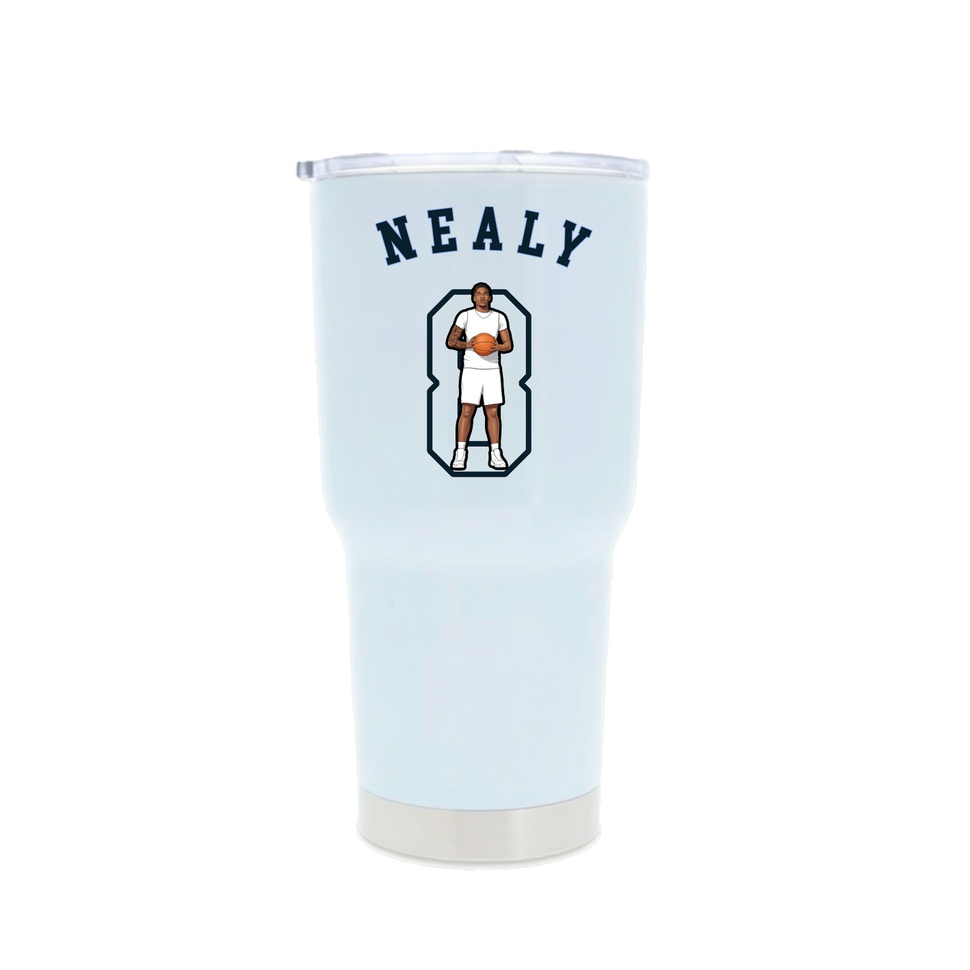30oz Stainless Steel Tumbler — Shirsey Arch in White