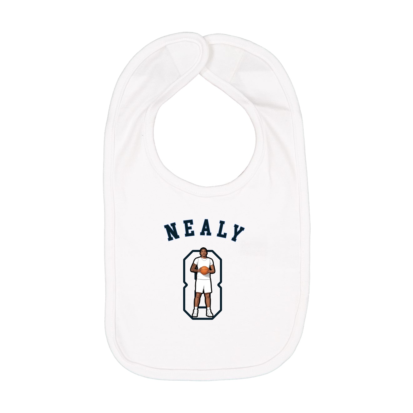 Infant Bib — Shirsey Arch in White