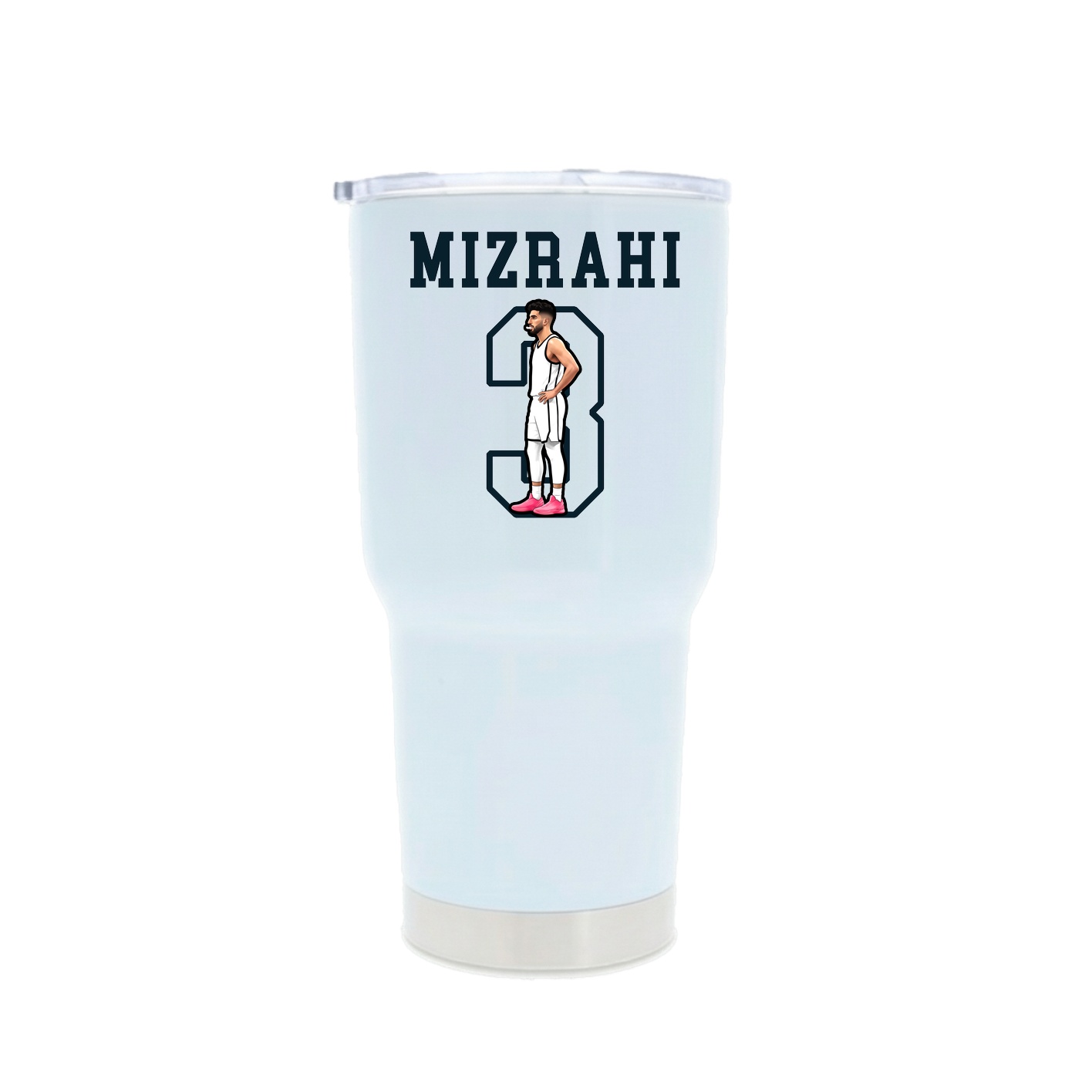30oz Stainless Steel Tumbler — Shirsey in White