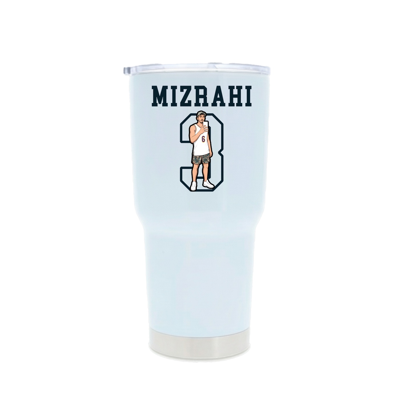 30oz Stainless Steel Tumbler — Shirsey in White