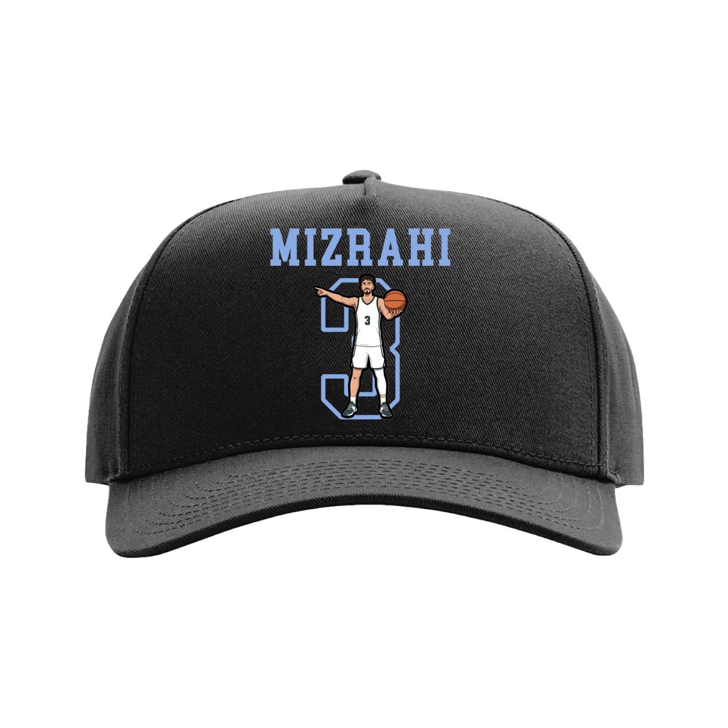 Full Fabric Five-Panel Champ Cap — Shirsey in Black