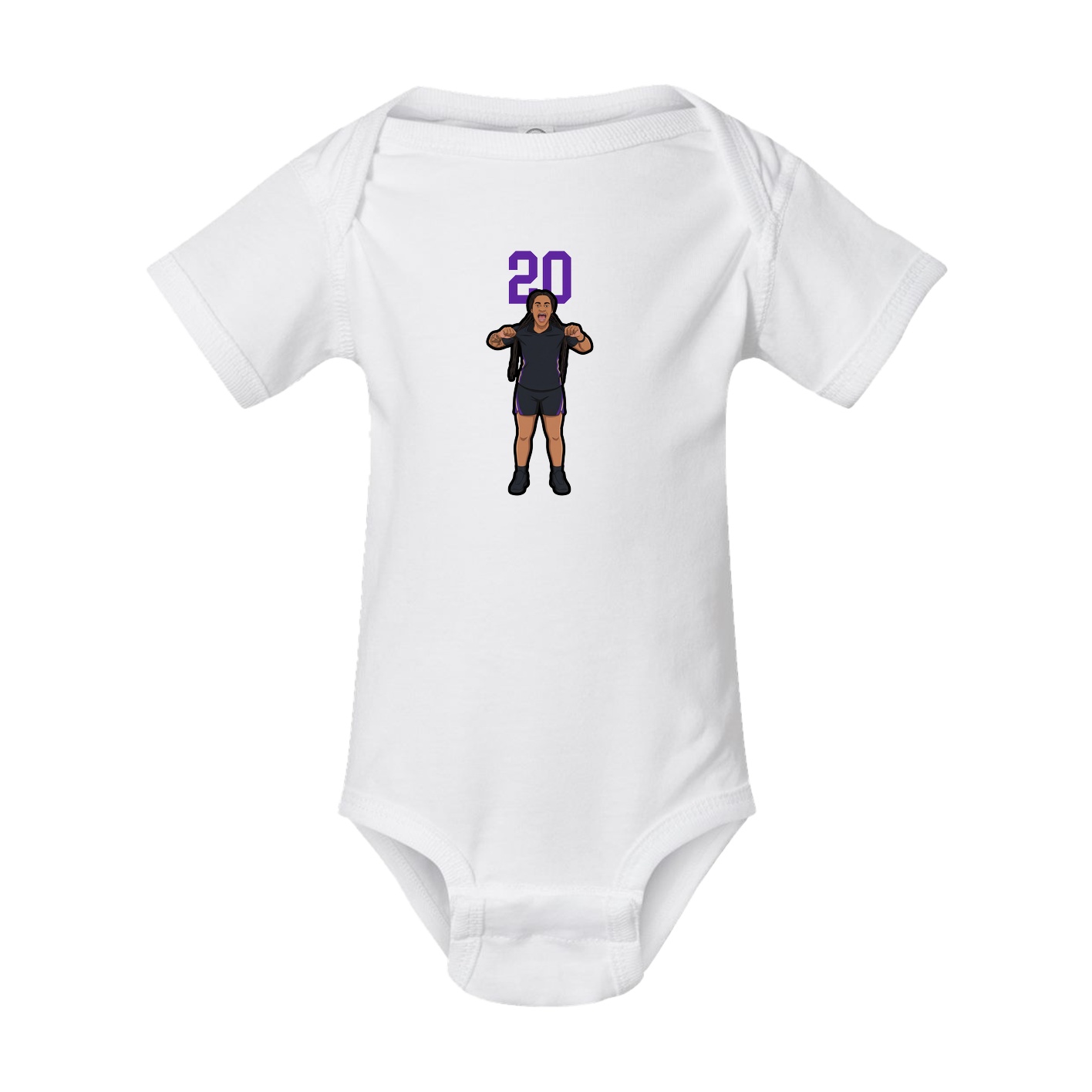 Baby Onesie — Number Top in White