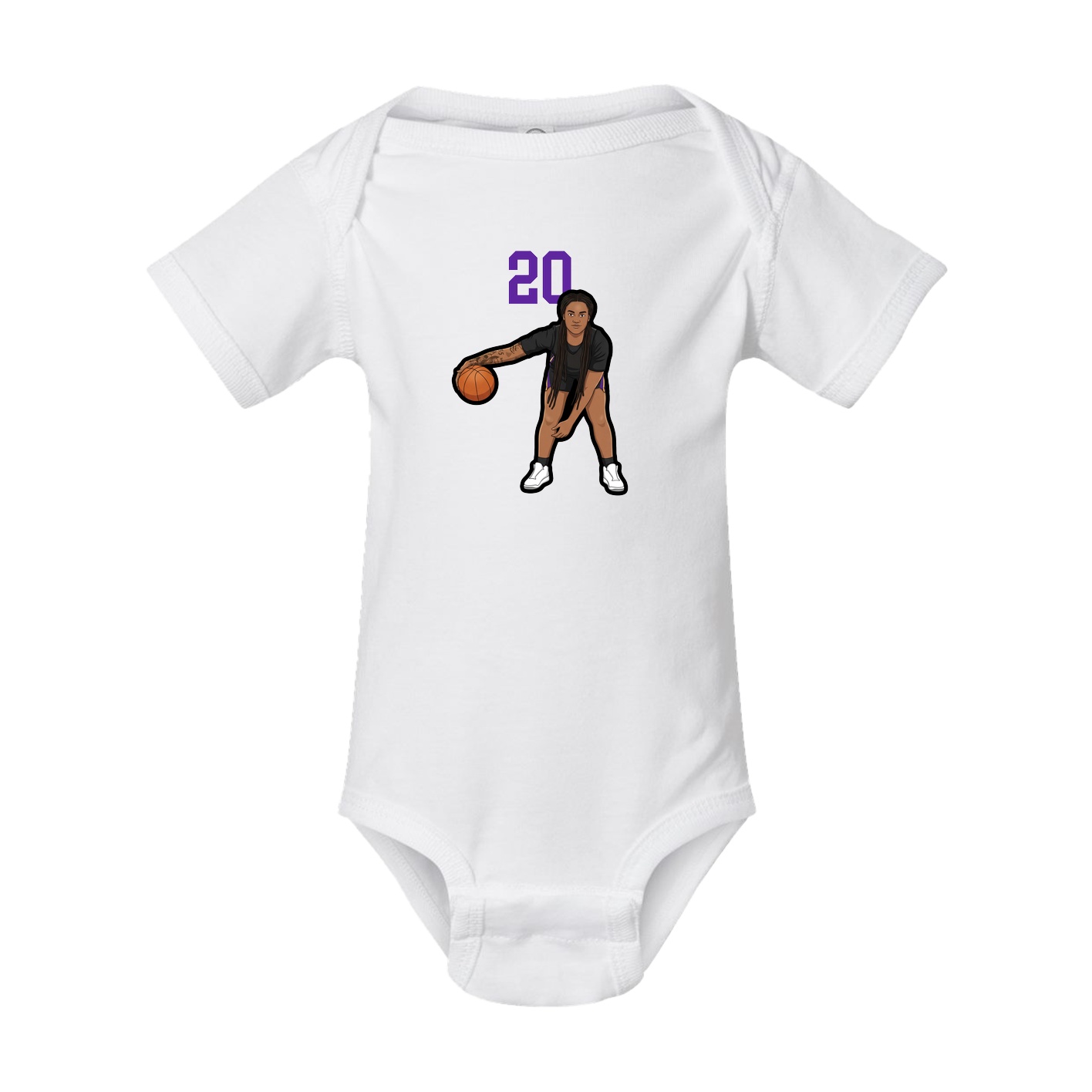 Baby Onesie — Number Top in White