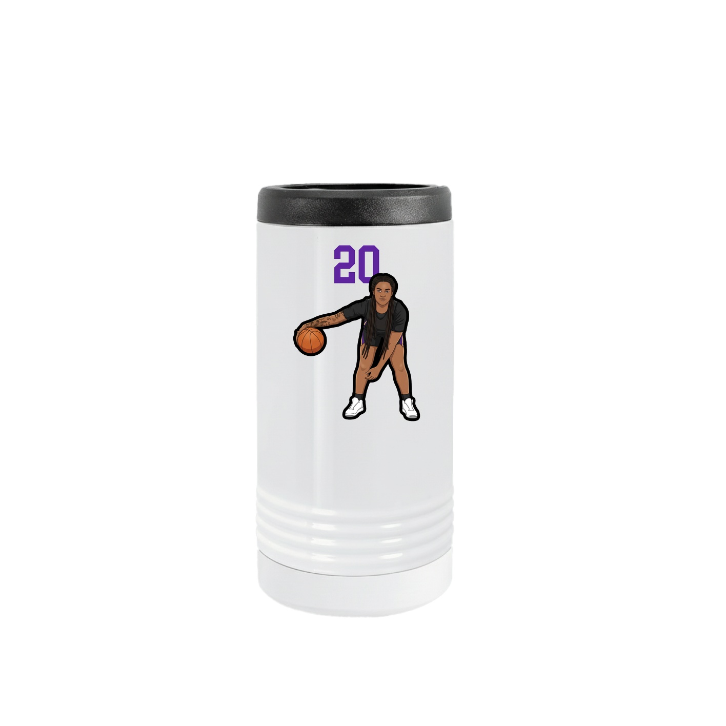 Slim Beverage Holder — Number Top in White