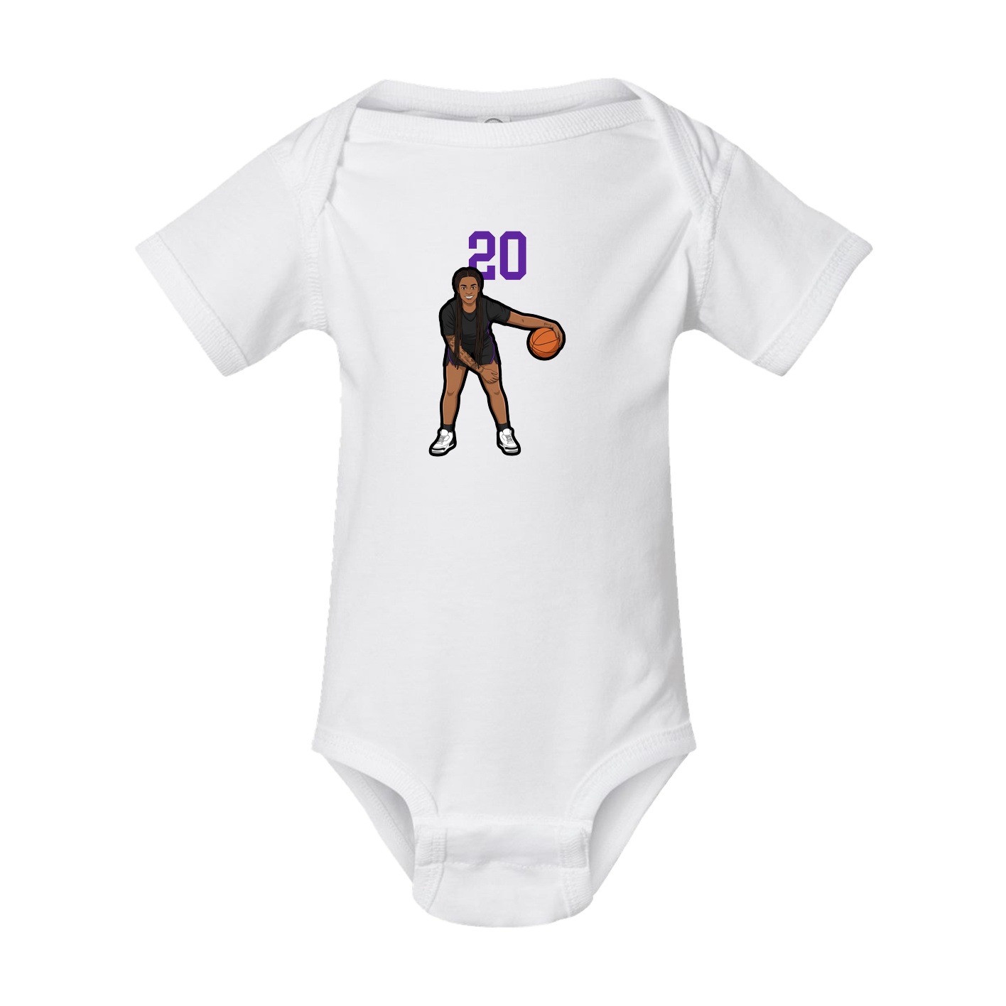 Baby Onesie — Number Top in White
