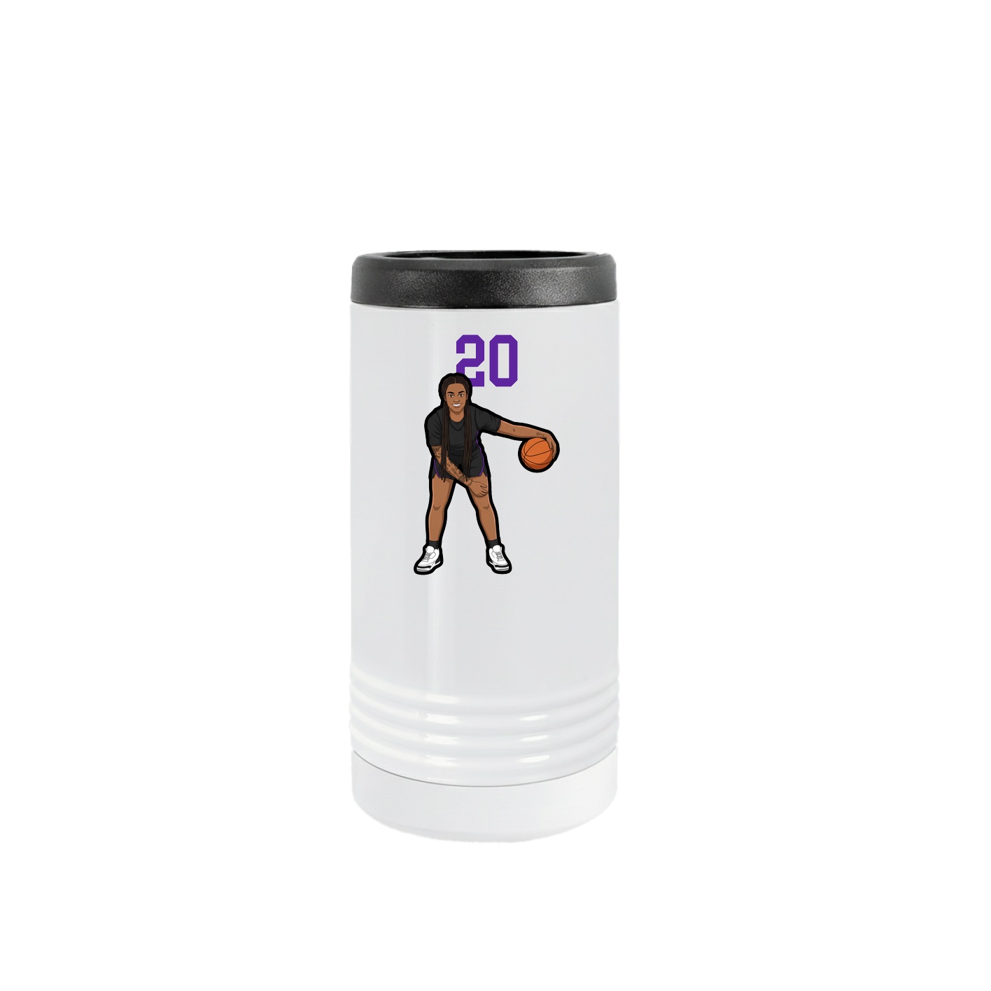 Slim Beverage Holder — Number Top in White