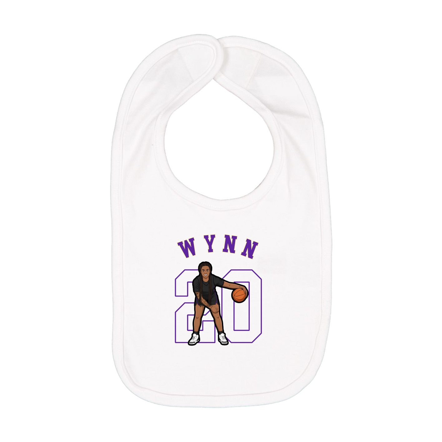 Infant Bib — Shirsey Arch in White