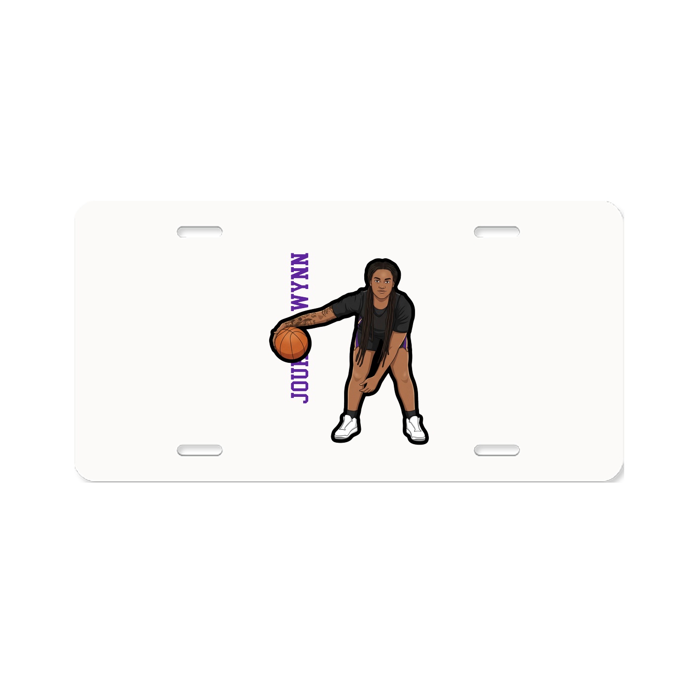 License Plate — Name Vertical in Classic