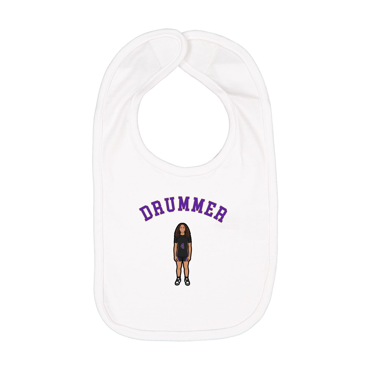 Infant Bib — Shirsey Arch in White