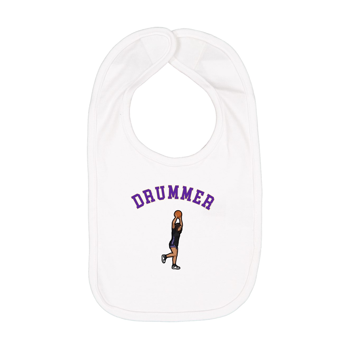 Infant Bib — Shirsey Arch in White