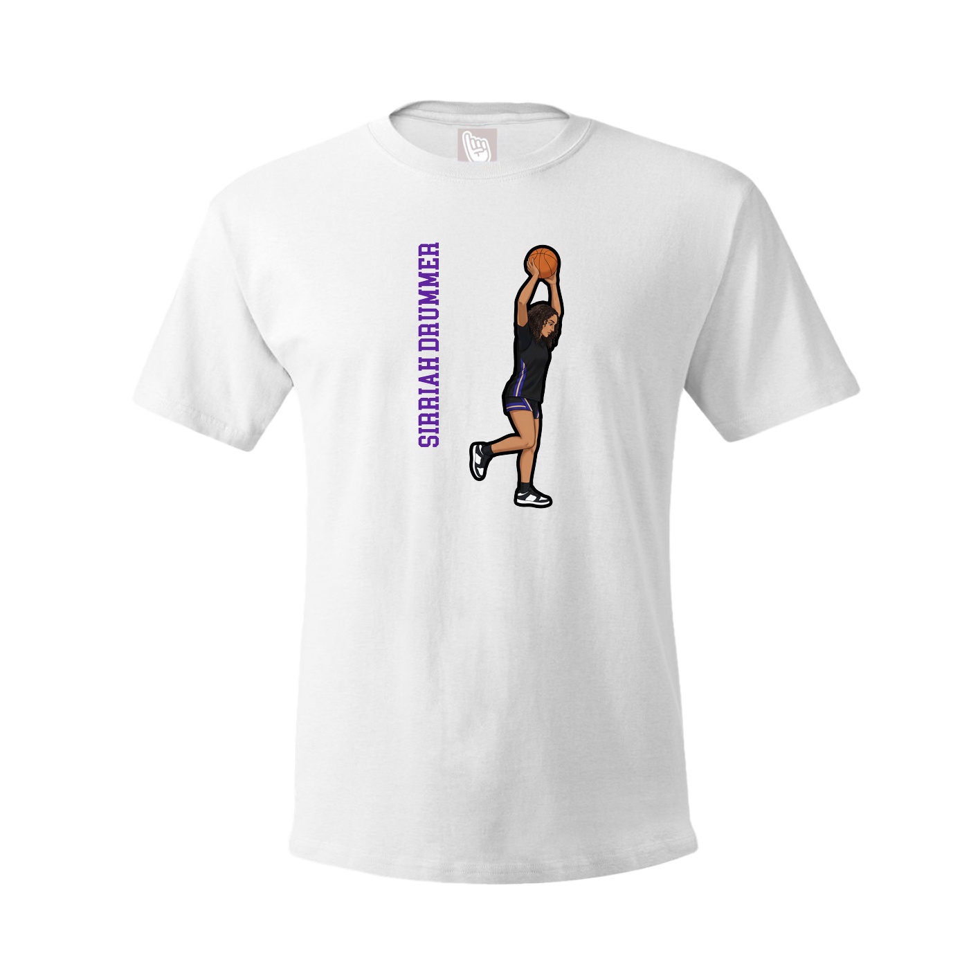 Tee — Name Vertical in White