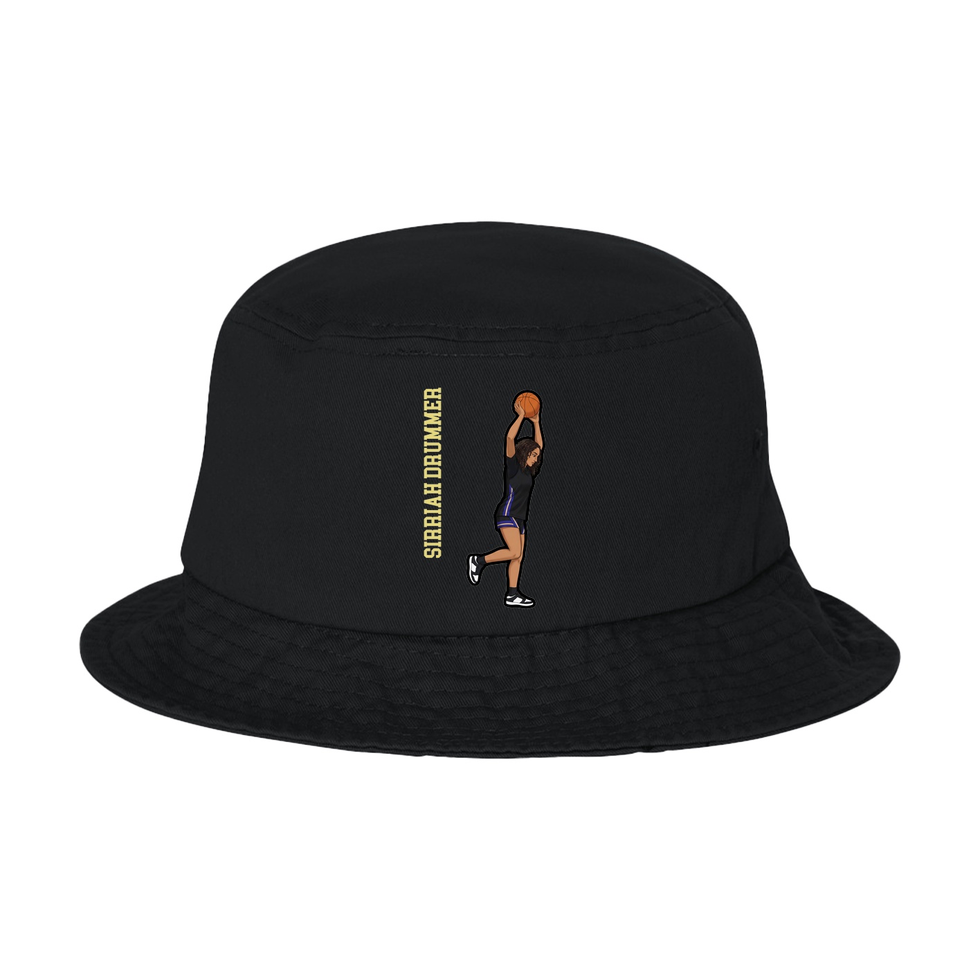 Bucket Cap — Name Vertical in Black