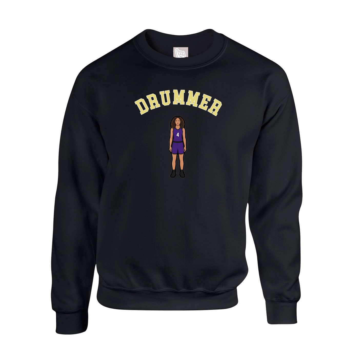 Fleece Crew — Shirsey Arch in Black