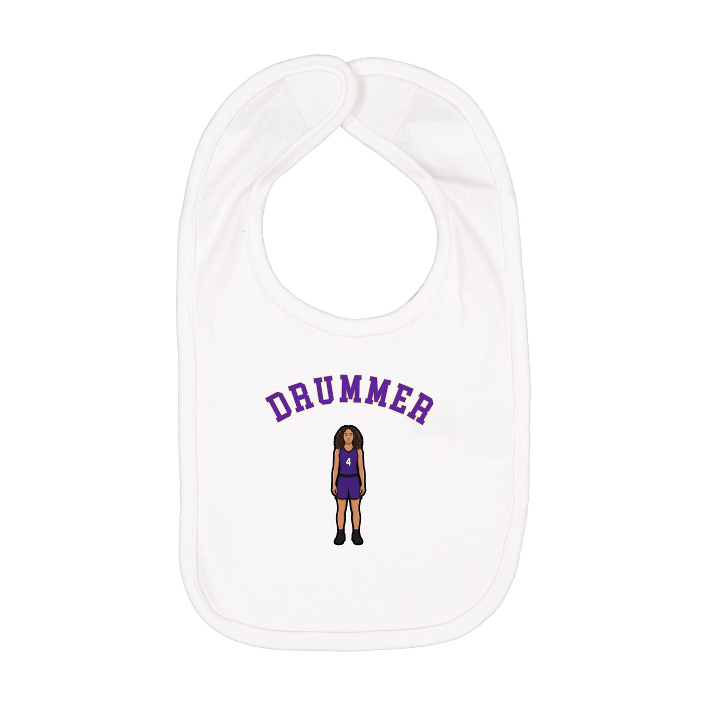 Infant Bib — Shirsey Arch in White