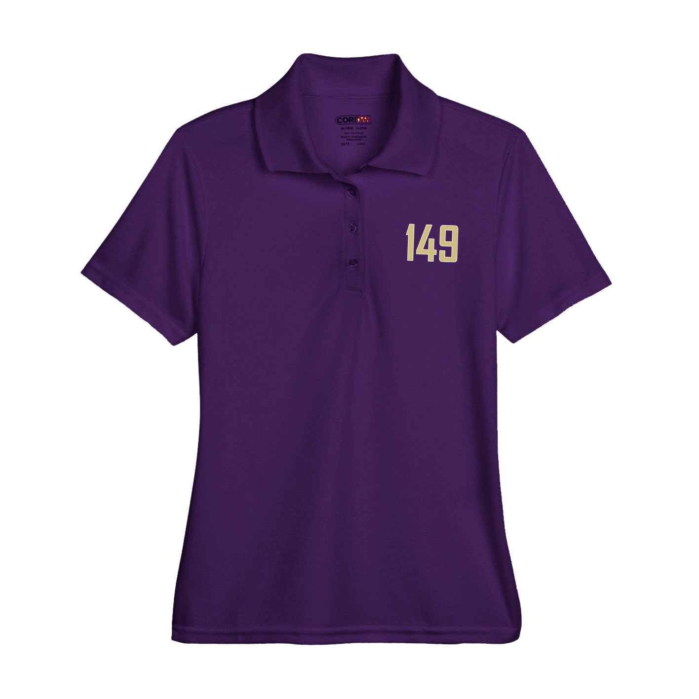 Womens Performance Polo — Front Shirsy in Purple