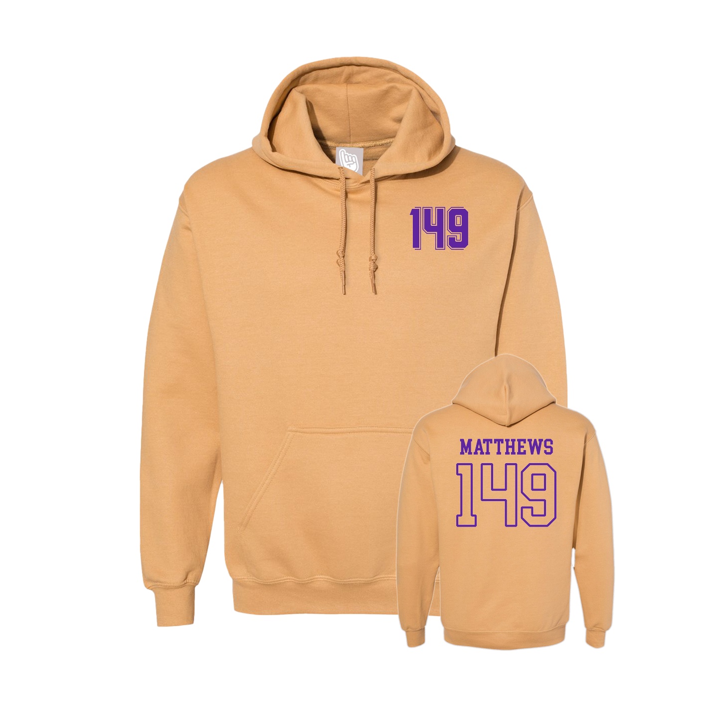 Hoodie — Chest Back in Vegas Gold