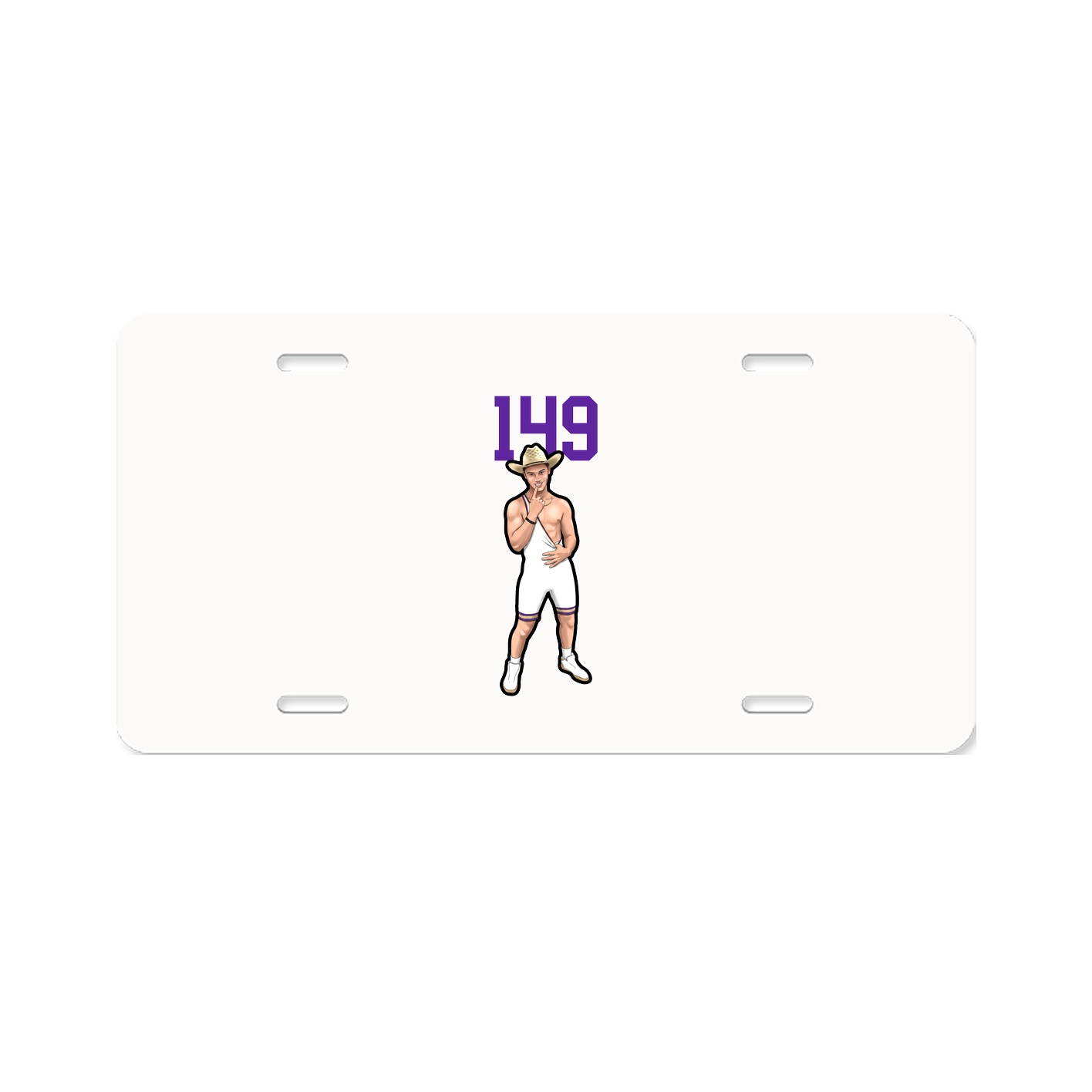 License Plate — Number Top in Classic