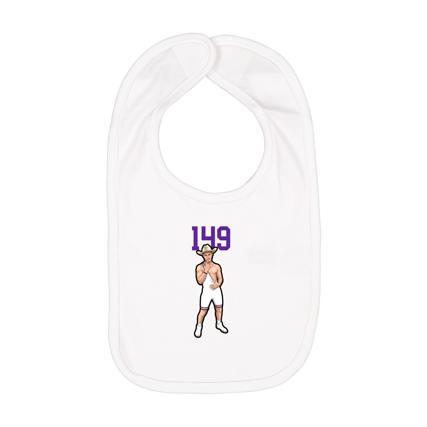 Infant Bib — Number Top in White