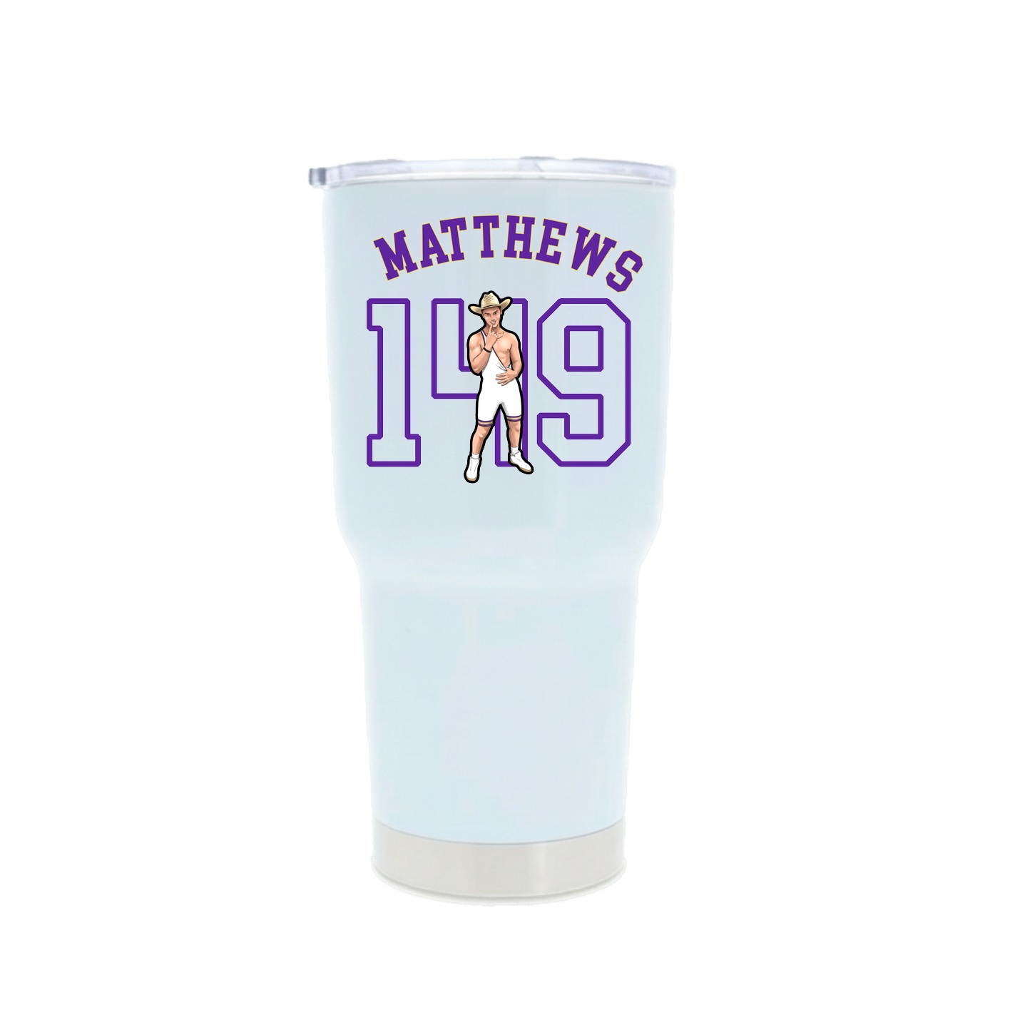 30oz Stainless Steel Tumbler — Shirsey Arch in White