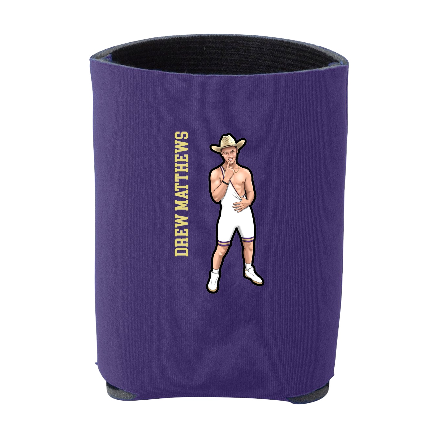 Can Holder — Name Vertical in Purple