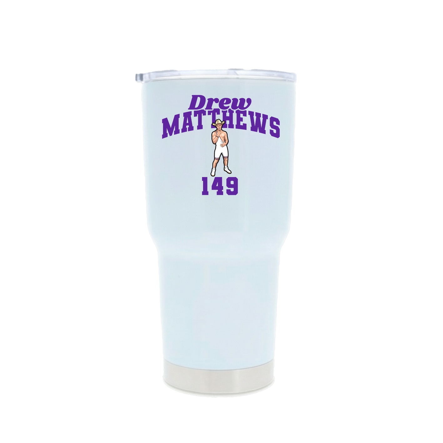30oz Stainless Steel Tumbler — Signature Arch in White