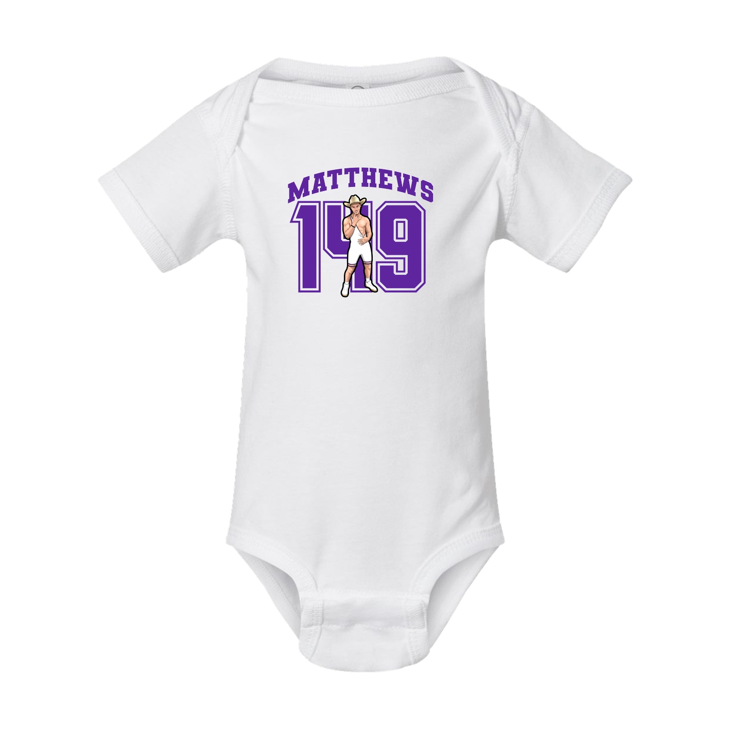 Baby Onesie — Number in White