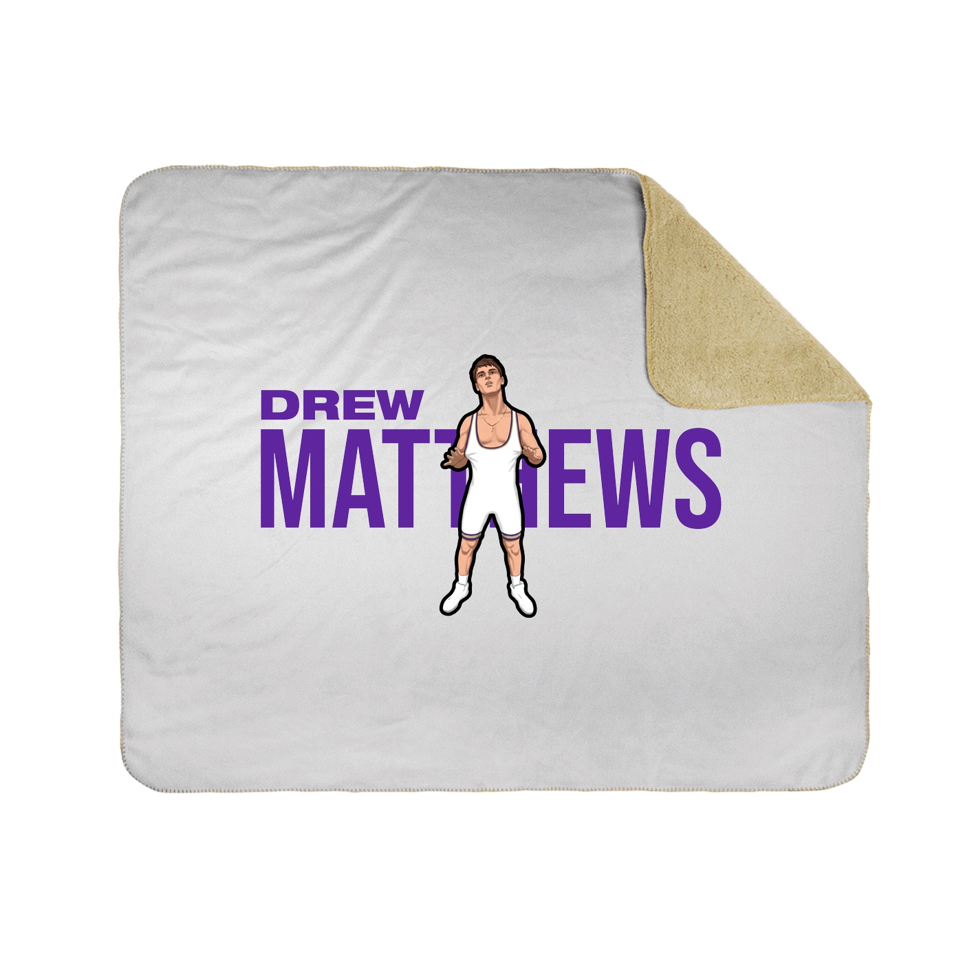 Throw Blanket — Player Name in White